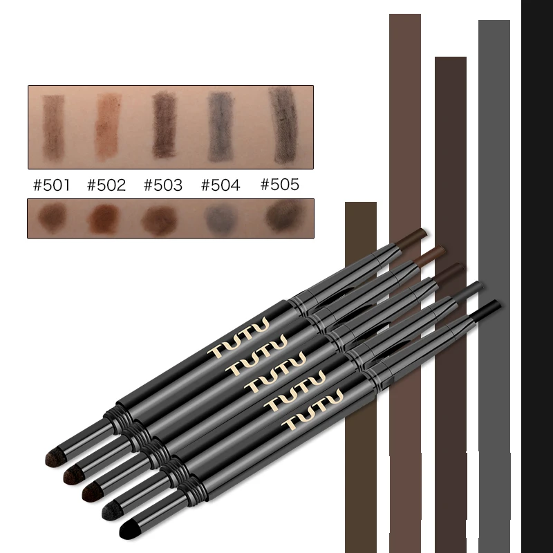 Карандаш для бровей TUTU Eyes Makeup водостойкая автоматическая ручка подводка sobracelha