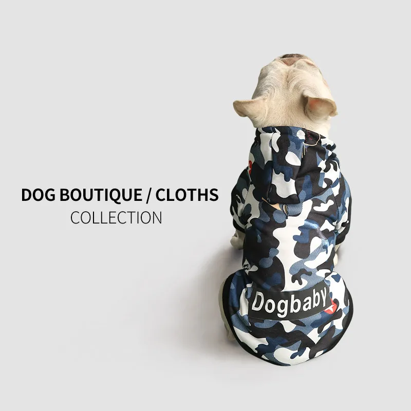 

Pet Clothes Camouflage Dog Clothes Small Dog Personality Clothing for 2.5-18 kg Dogs Blue/Green