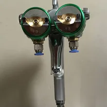 SAT1189 пневматическая краска, деревянная мебель, подача давления, автомобильные пистолеты, двойная головка, Пневматический краскопульт, серебряное зеркало, хром, краскопульт