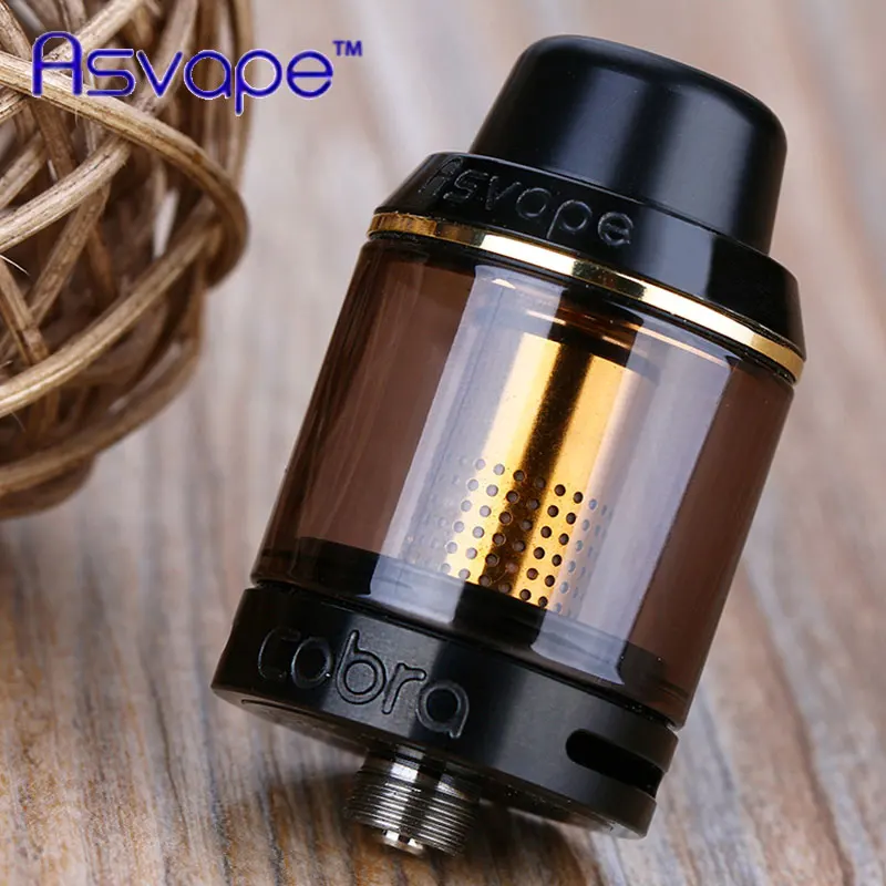 

Original Asvape Cobra Sub Ohm Tank 3.8ml Capacity Atomizer with 0.5 Ohm Coil Head Fit for 510 Thread Mod E-cigarette Vape Coil
