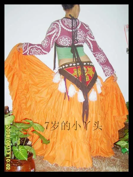 

cotton 4tiered 20yards Ats Gypsy tribal belly dance skirt EH36