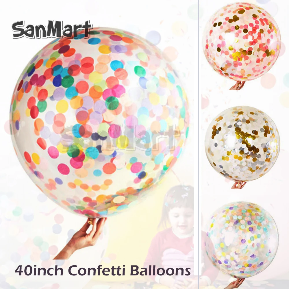 40inch Giant Round Confetti Balloon Sprinkle Pre Filled Paper Confetti