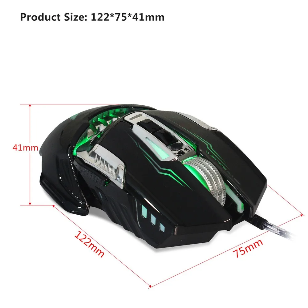 VOBERRY USB Проводная мышь Профессиональная Регулируемая 3200DPI 6 кнопок механический
