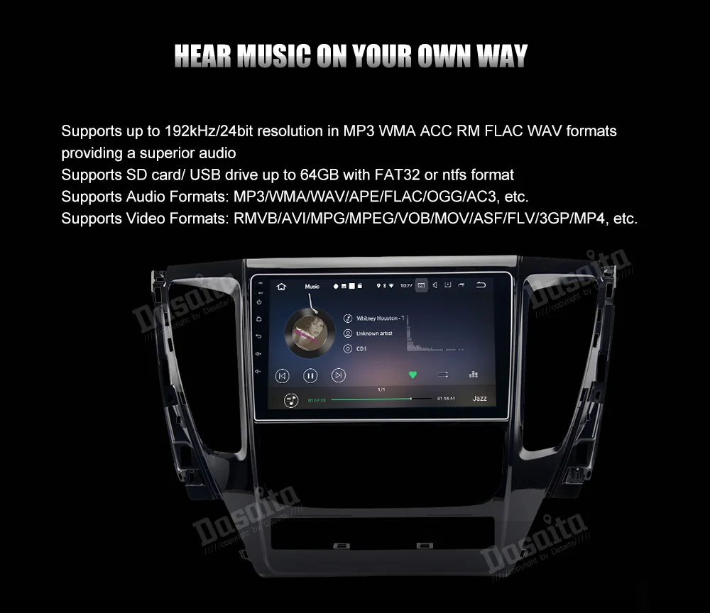 Top Dasaita 9" Android 8.1 Car GPS Player Navi for Mitsubishi Pajero Sport 2017 with 2G+16G Quad Core No DVD Radio Multimedia 12 Top Dasaita 9" Android 8.1 Car GPS Player Navi for Mitsubishi Pajero Sport 2017 with 2G+16G Quad Core No DVD Radio Multimedia 12