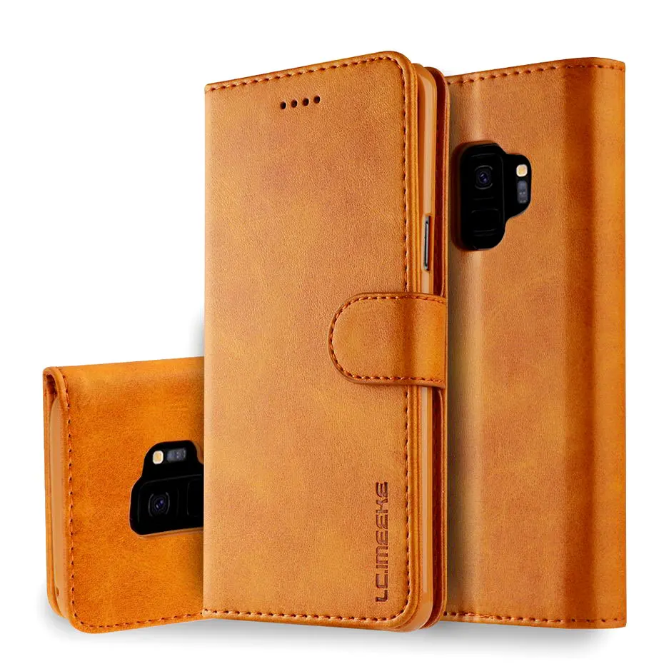 Luxury PU Leather Flip Wallet Case For Samsung Galaxy A6 A7 A8 A9 J4 J6 2018