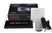 5 port HDMI Switch 5 in 1 out Switcher Converter adapter Support audio HDMI 1.4 3D video 720p 1080i 1080p
