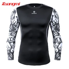 Kuangmi, Спортивная Мужская футболка, Быстросохнущий Топ с длинным рукавом, спортивная одежда для мужчин, для фитнеса, для бега, альпиниста, одежда, тренировочная рубашка