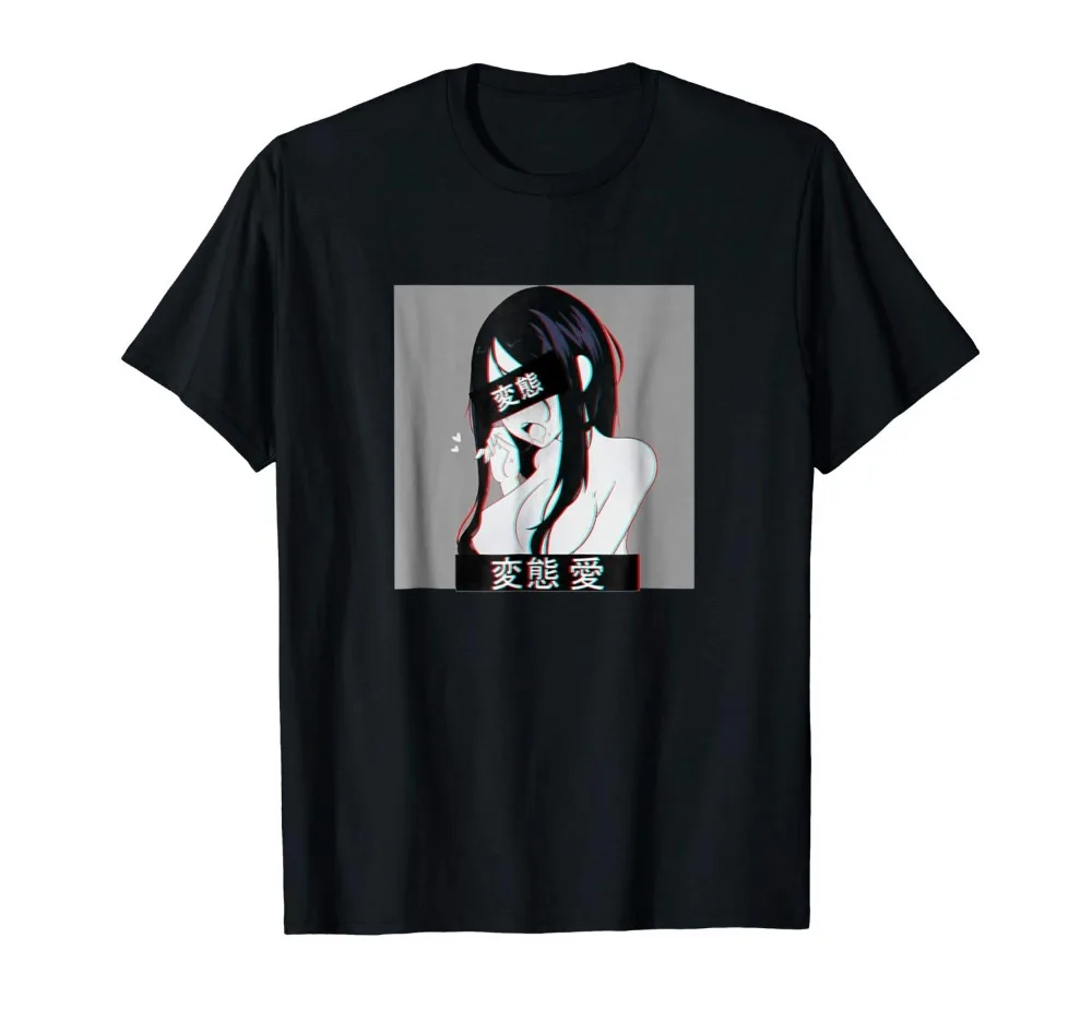 

Hentai Japanese Otaku T-Shirt 2019 Fashion Tees Tops Street Wear T Shirt Solid Color Short Sleeve