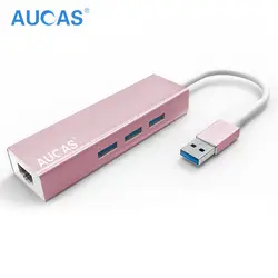 AUCAS Gigabit Ethernet 1000 Мбит сетевой адаптер RJ45 Lan к Тип C ПЕРЕКЛЮЧАТЕЛЬ сетевой карты Ethernet USB адаптер проводной 3 вида цветов