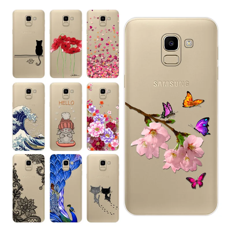 

5.6" for Samsung Galaxy J6 2018 Case Cover, Printed Soft Silicon TPU Back Cover Case Galaxy EU J600 J600F SM-J600F Phone Cases