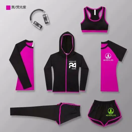 

Six-piece suit Downhill Motorcycle T Shirt Racing woman 2019 Herbalife Downhill Jersey MTB Off Road Mountain Bike Bicycle