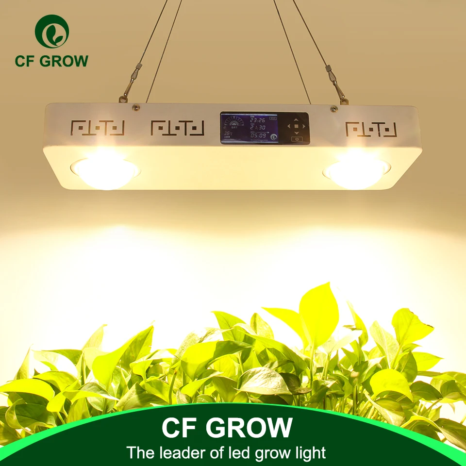 Диммируемый CREE CXB3590 200 Вт COB LED Grow Light полный спектр с ЖК дисплеем таймер темп