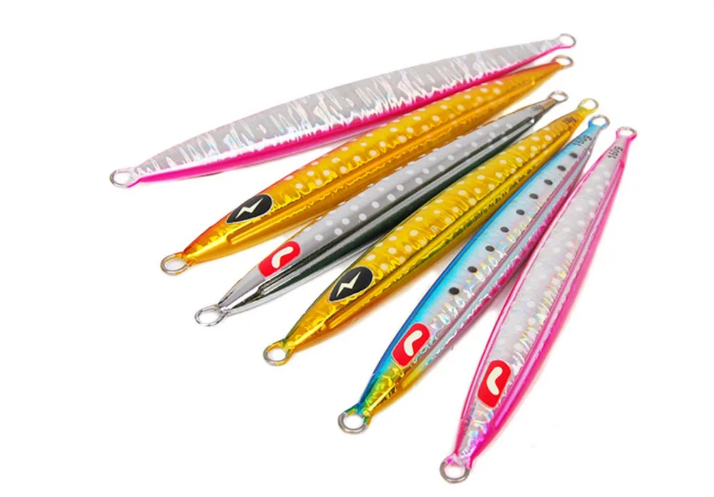 5PCS Fishing Zebra Glow Jigging Slow Jig Deep sea Jigging Lure Jigbait
