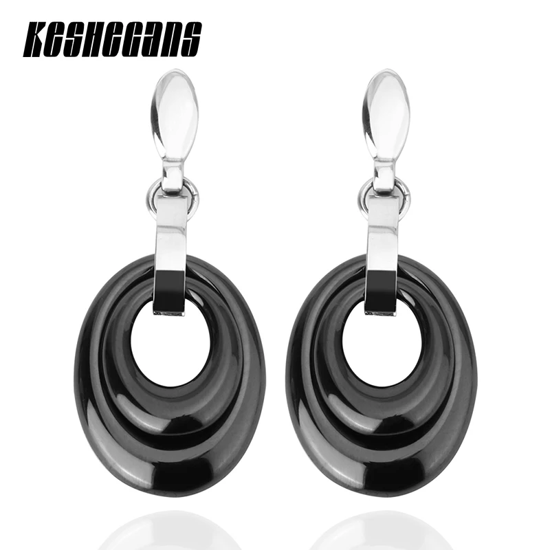 Double Drop Water Earrings Black White Ceramic For Women Round Drop Earrings Vintage Statement Women Fashion Party Jewelry Gifts Double Drop Water Earrings Black White Ceramic For Women Round Drop Earrings Vintage Statement Women Fashion Party Jewelry Gifts