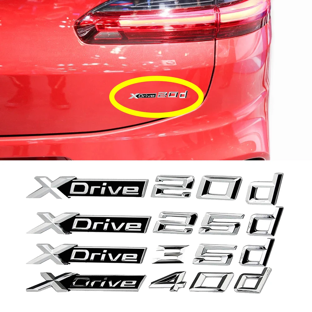 

1-40 pcs Car Trunk Fender Logo Decor Sticker Xdrive 20d 25d 35d 40d 50d For BMW X1 X5 X6 E39 E36 E53 E60 E90 F10 E46 Car Tuning
