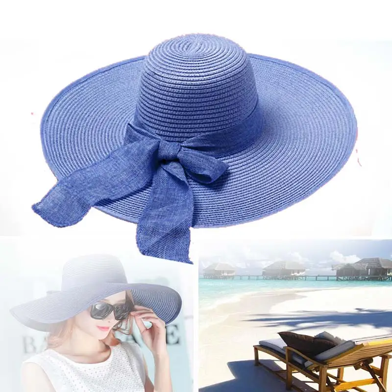Модные женские летние шляпы, складная соломенная Кепка с широкими полями для пляжа, Элегантная кепка s ZJ55