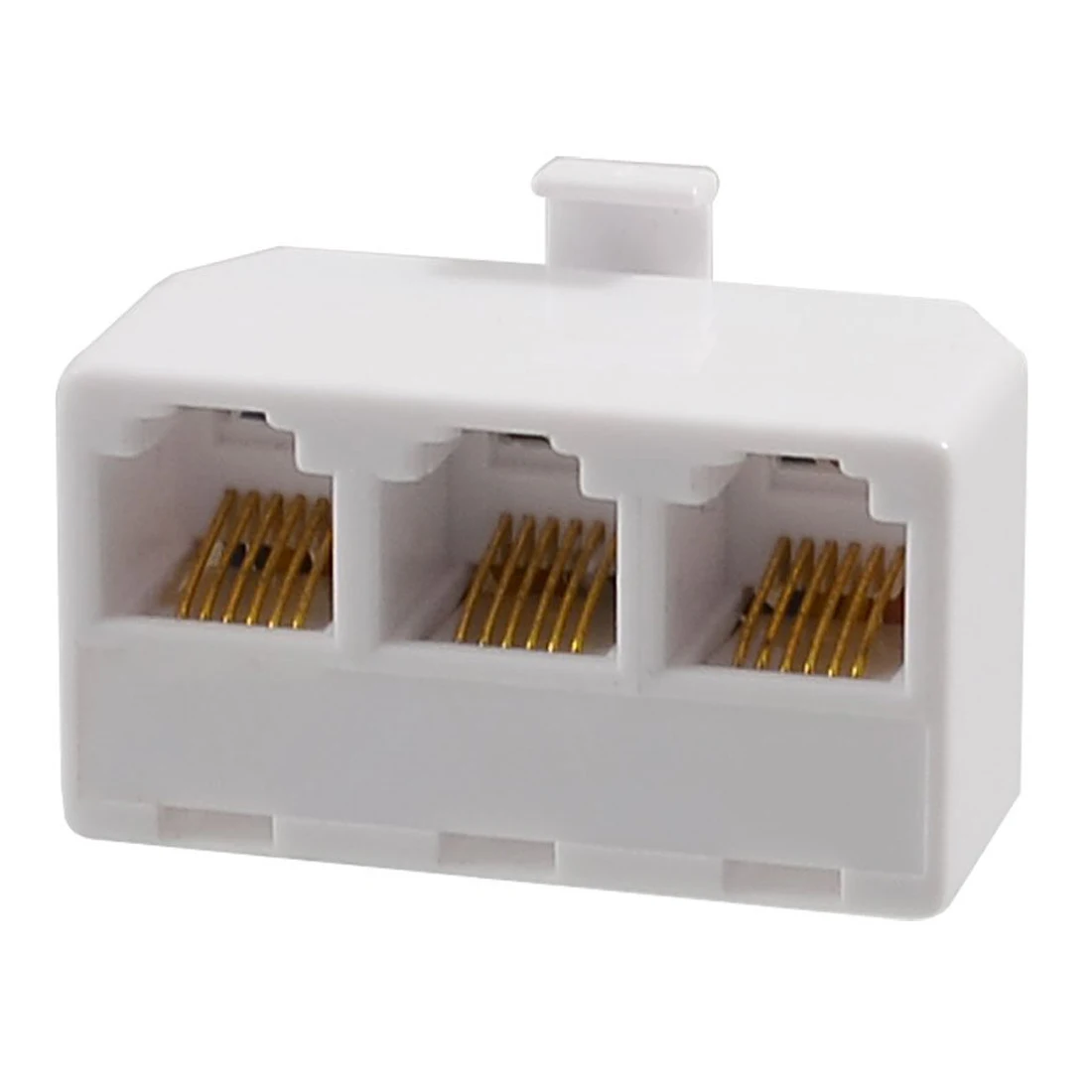 Plug Cable Connector for Landline Telephone, White-in