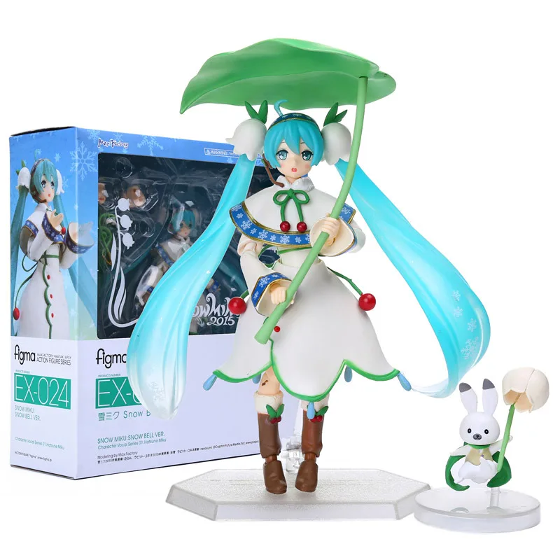 

Figma Anime Hatsune Miku Figure 14cm Snow Miku Snow Bell Ver. PVC Action Figure Collection Model Toy Doll With Retail Box