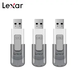 Lexar JumpDrive V100 USB Flash Drive 32 ГБ, 64 ГБ и 128 ГБ накопитель USB 3,0 надежного хранения памяти флешки для ПК систем Mac