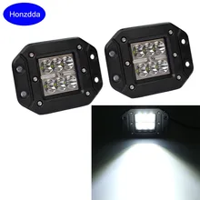 2pcs18w Led Work Light Flush Mount Led Square Cube Spot Beam Super bright Offroad Truck Boat Atv Utv SUV 12V 24V Led Fog Light
