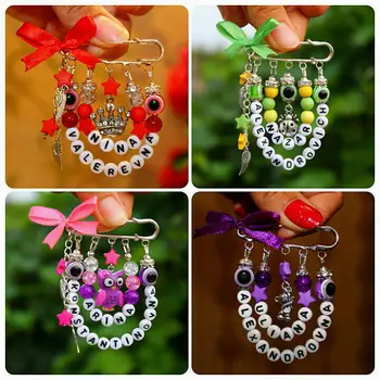 

Brooch Pins With 3 Holes DIY Brooch Fit Pendant& Chain 7cm Silver Safety Pins for Jewelry Making