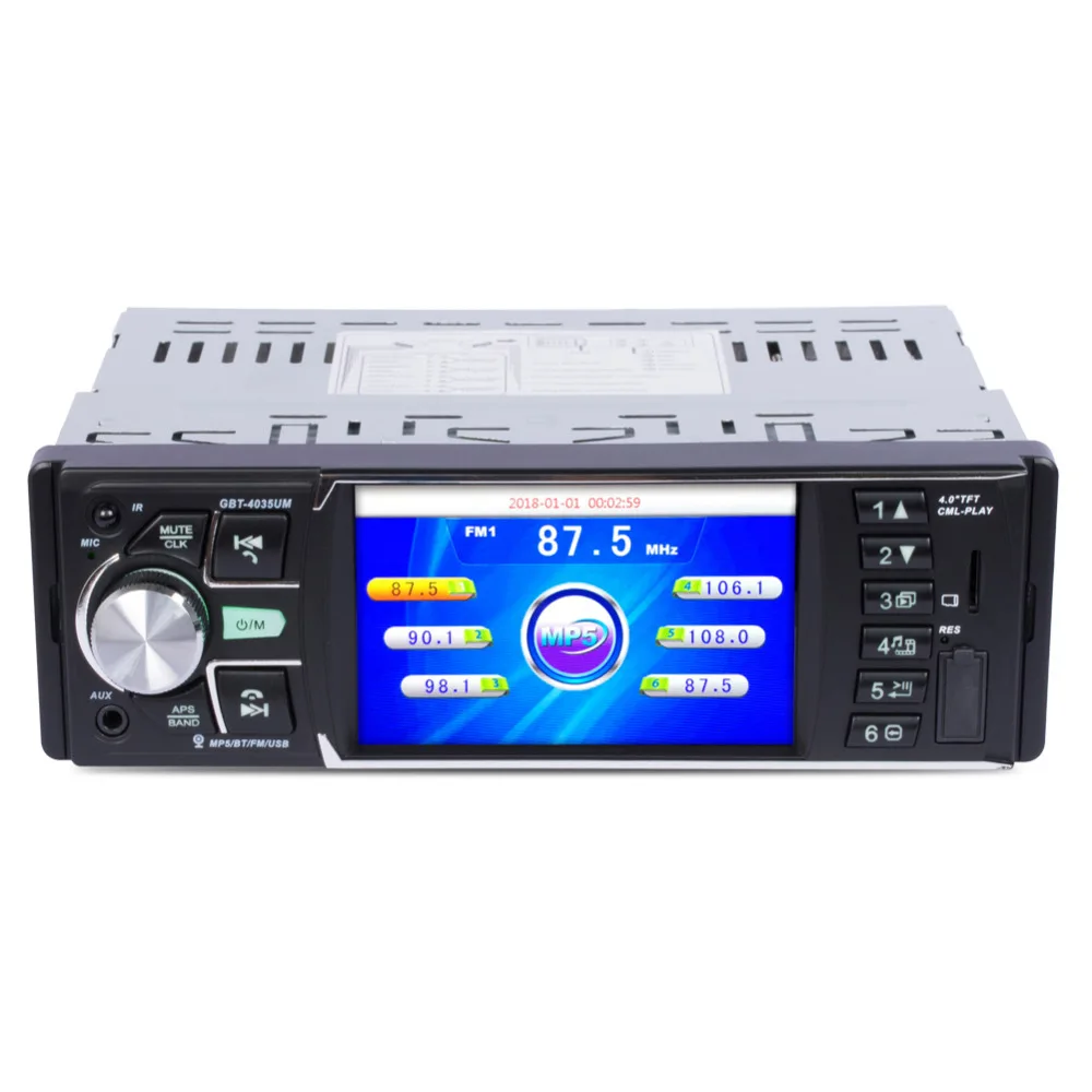 

VODOOL 1 Din Car Radio 4" Bluetooth MP5 Player 1080P Stereo Video MP3 Music Media Player FM Transmitter AUX With Remote Control