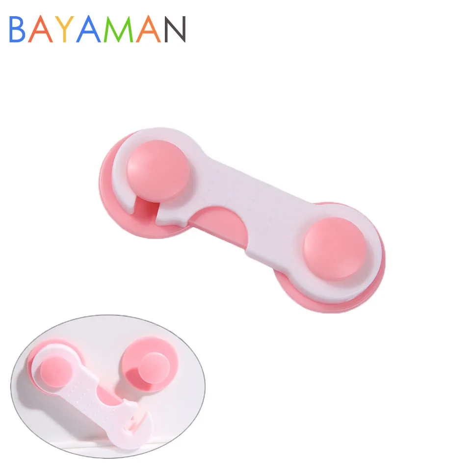 2 قطعة قفل أمان للطفل الأطفال الأمن حماية خزانة بلاستيك أقفال للثلاجات درج نافذة طفل خزانة قفل