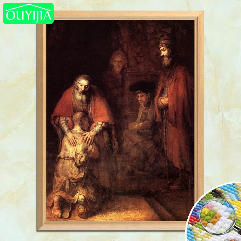 Алмазная живопись Rembrandt алмазная вышивка 5D с изображением &quotВозврат