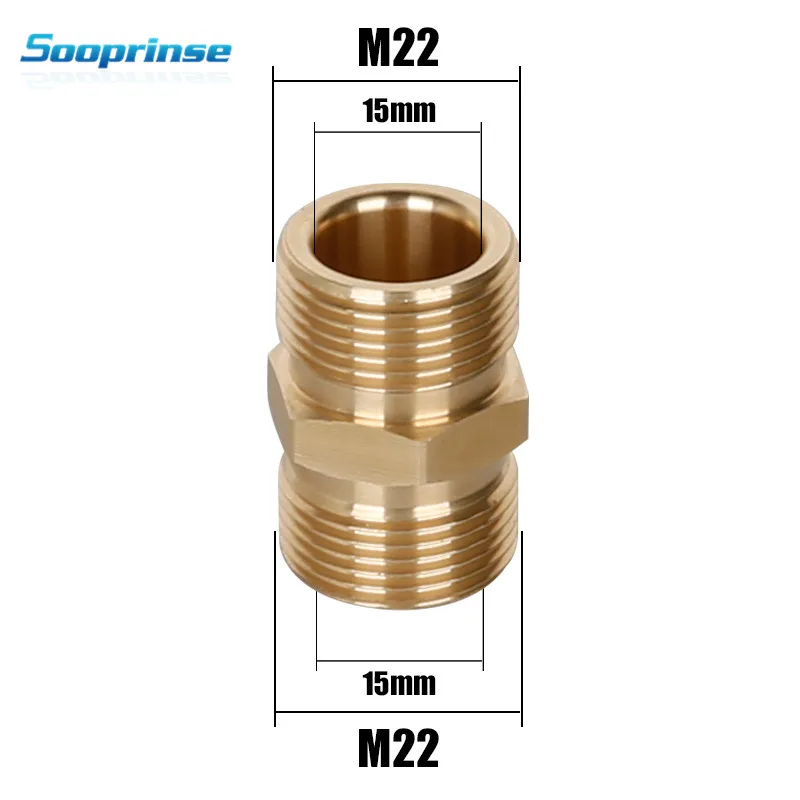 Sooprinse шланг высокого давления быстрый соединитель, M22 Метрическая наружная резьба фитинг, tornador автомобильные аксессуары садовый шланг фитинг - Цвет: Серебристый