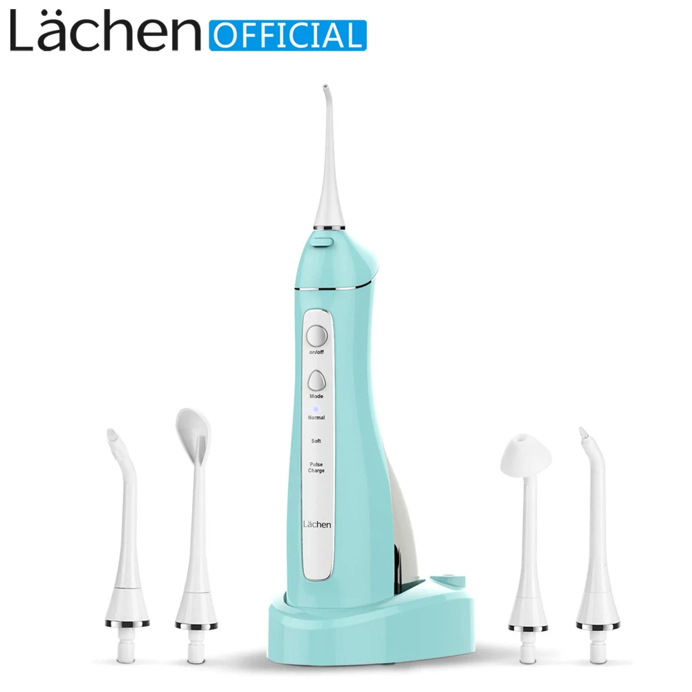 

Oral Irrigator Rechargeable Dental Cordless Water Flosser Teeth Shower 220ml Water Tank IPX7 Waterproof for Adult&Kids