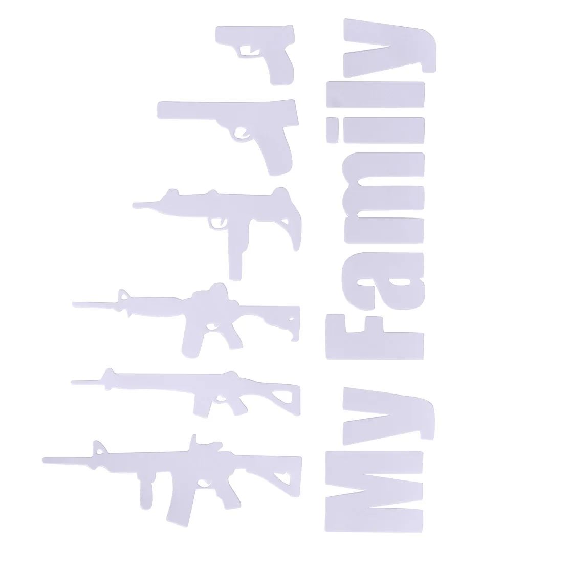 CITALL 1Pc White Creative Funny My Gun Family Sticker Decal Laptop Vehicle Car Truck Motorcycle Bumper