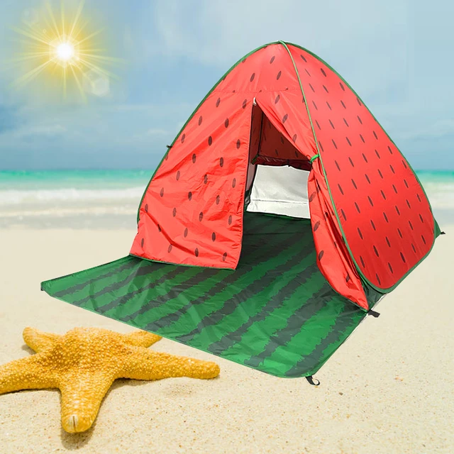 Best Offers 1Set Watermelon Sun Shelter Tent for Beach Summer Outdoor UV Tarp Automatic Beach Tents for Camping Outdoor Tent Best Offers 1Set Watermelon Sun Shelter Tent for Beach Summer Outdoor UV Tarp Automatic Beach Tents for Camping Outdoor Tent