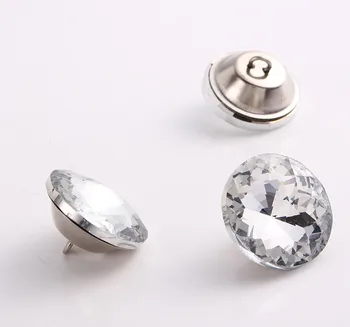 

(1392PCS/LOT) 18MM Crystal Upholstery Buttons With Strong Metal Loop Base