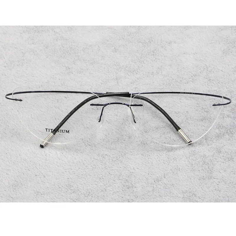 Rimless Glasses Frame Women Titanium Ultralight Eyeglasses Prescription Frameless Cat Eye Eyewear Myopia Optical Frame for eyeglasses frames,eyewear frames,women glasses,fashion eyeglasses