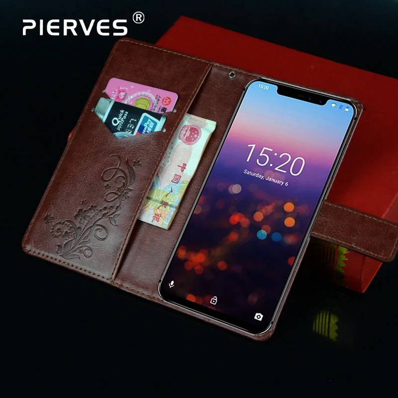 

Pierves Card Slot Wallet Leather Case Luxury filp Stand Cover for UMIDIGI Z2 / Z2 Pro