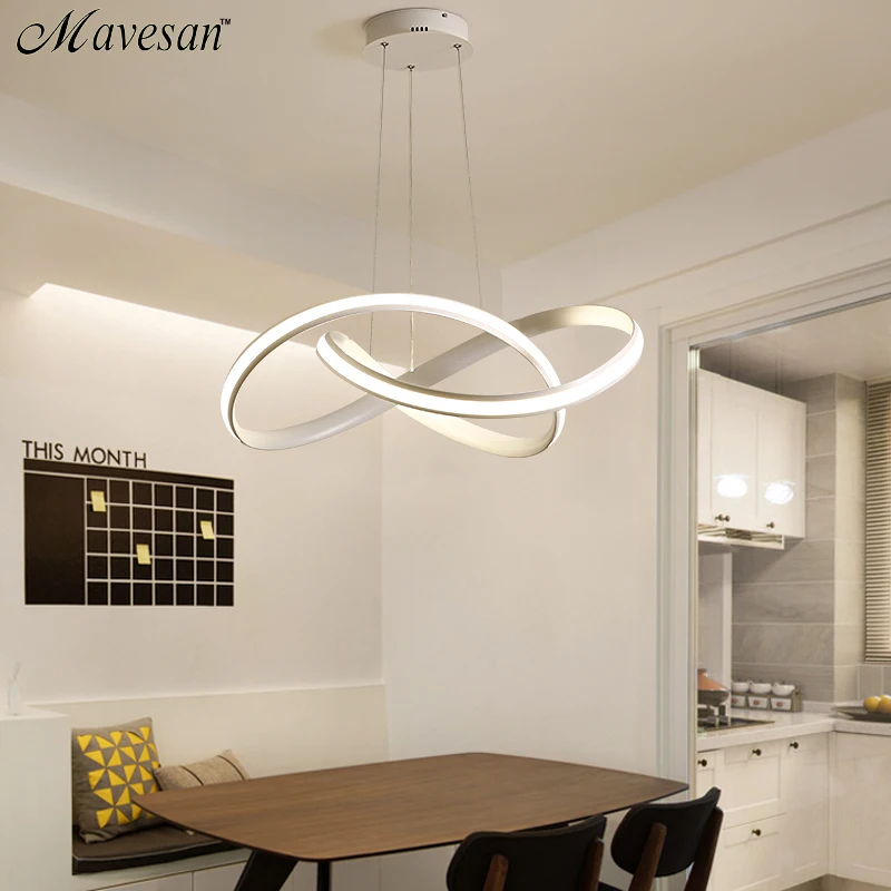 

Hanging LED Pendant Lights For Shop Bar Dining Kitchen Room aluminum body remote control white/black Pendant Lamps Free Shipping