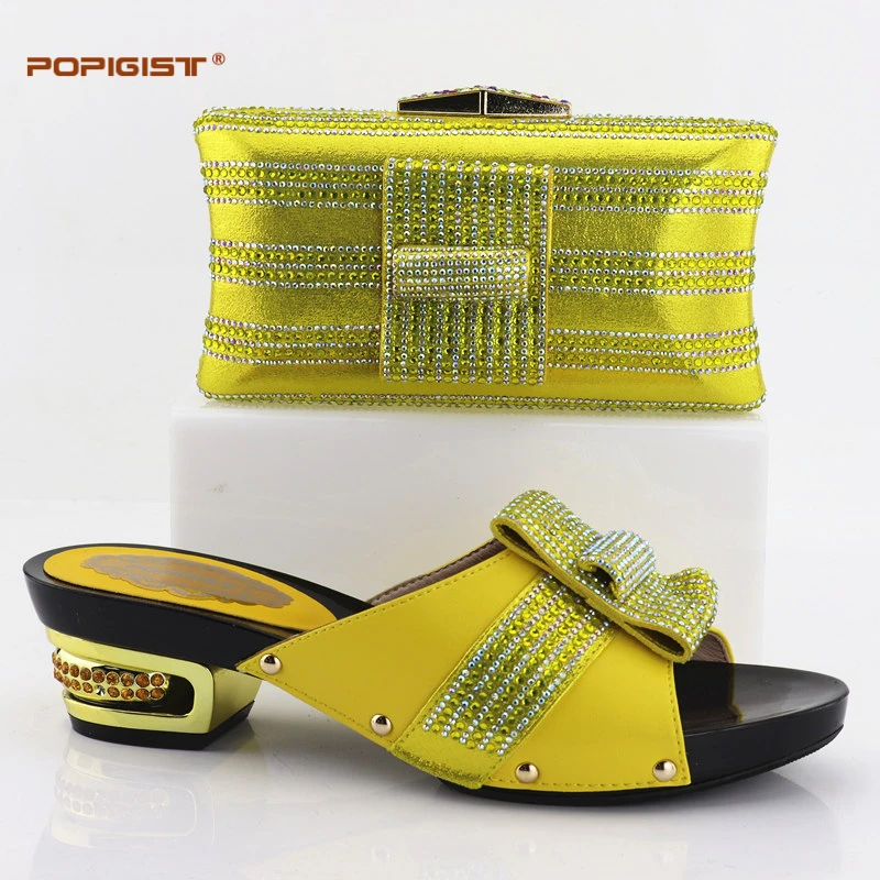 Mariage yellow Nigérian Italie Ensemble De Pour Cristal 2019 Sac Couleur Bleu Et Assorti Chaussures blue Femmes Les Assorties Nouveau Black silver red x7qfp