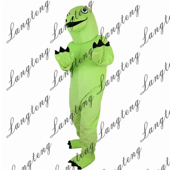

Hot Sale Green dinosaur Mascot Costume Adult Size Halloween Outfit Fancy Dress Suit Free Shipping 2019New