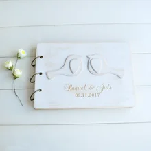 Personalized Guest Book Wedding Book Wedding Journal Rustic Guestbook Alternative With Lovebirds alternative petersburg guide book