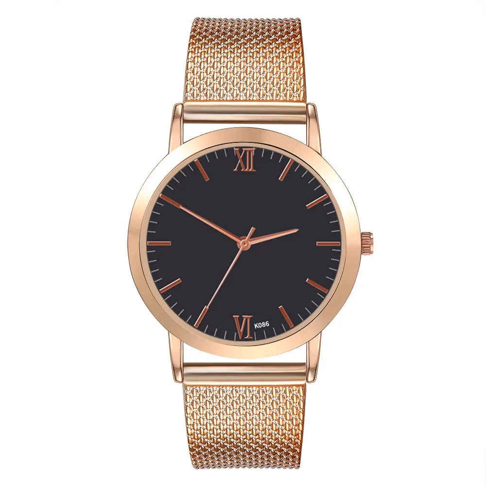 

Women Fashion Luxury Leisure Auger Silicone Strap Stainless Steel Quartz Watch
