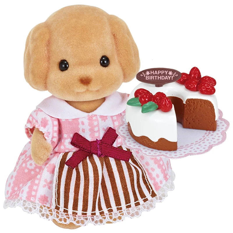 Sylvanian Families кукольный домик Набор для декорирования тортов w/Пудель игрушка сестры фигурка игровой набор девушка#52648 Новинка