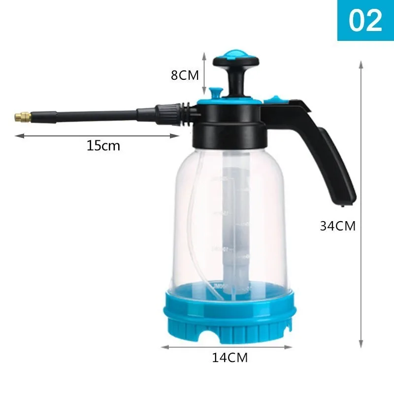 Gardening Pressure Water Spray Bottle Portable Garden Irrigation Plant Flower Watering Can Pump Pressure Sprayer Cleaning Tools - Цвет: 02