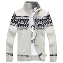 Новинка, шерстяная куртка Pullove со снежинками, мужская куртка для отдыха, кардиган, модный воротник, мужской утепленный свитер, зимние куртки