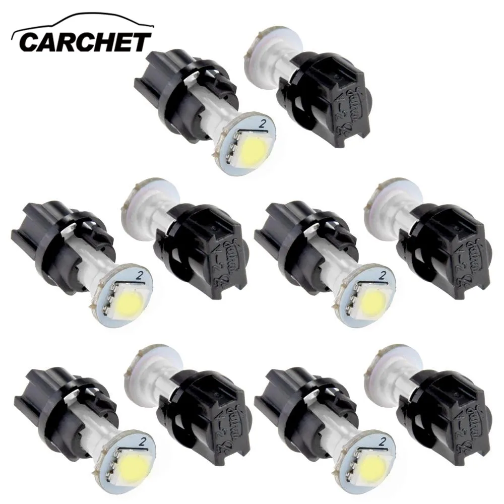 CARCHET 10x SMD 5050 LED Instrument Panel Cluster Bulb Light Dashboard Sockets White Gauge Speedo Dash | Автомобили и мотоциклы