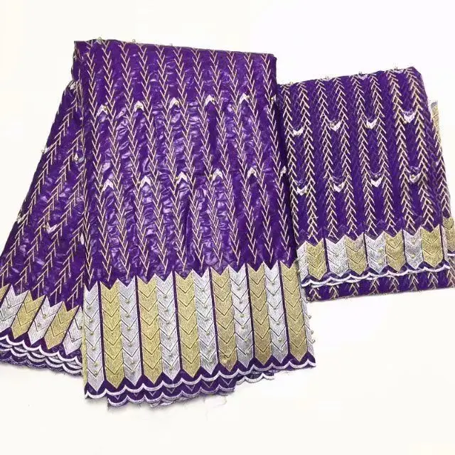 Базен riche getzner brode Bazin кружевная ткань с бусинами фиолетовый tissu africain бассейна riche getzner для свадьбы 5+ 2 ярдов/партия PL