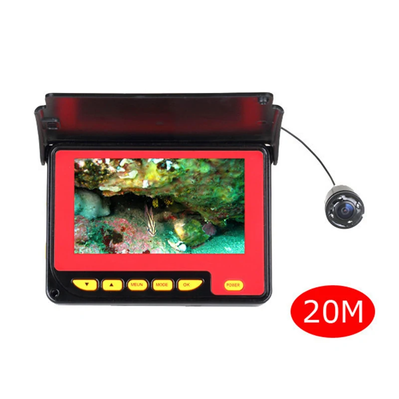 

4.3" Video Fish Finder HD 1000TVL HD Waterproof Fishing Camera Underwater Video Recording DVR With 4 LEDs