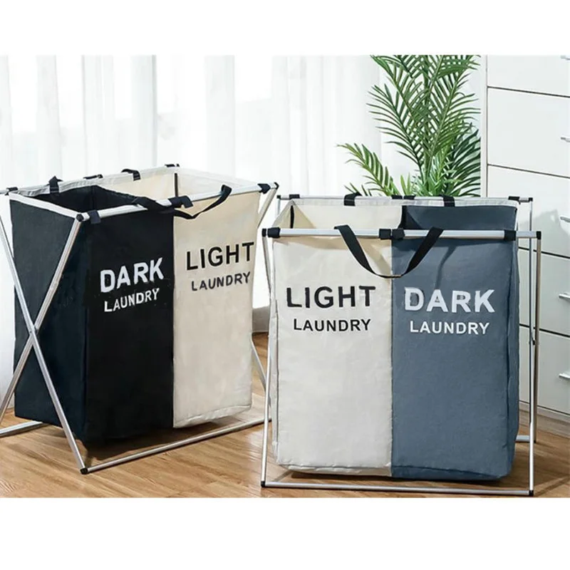 

Laundry Hamper Sorter Basket Foldable Multi Pockets Aluminum Frame Washing Storage Dirty Clothes Bag SLC88
