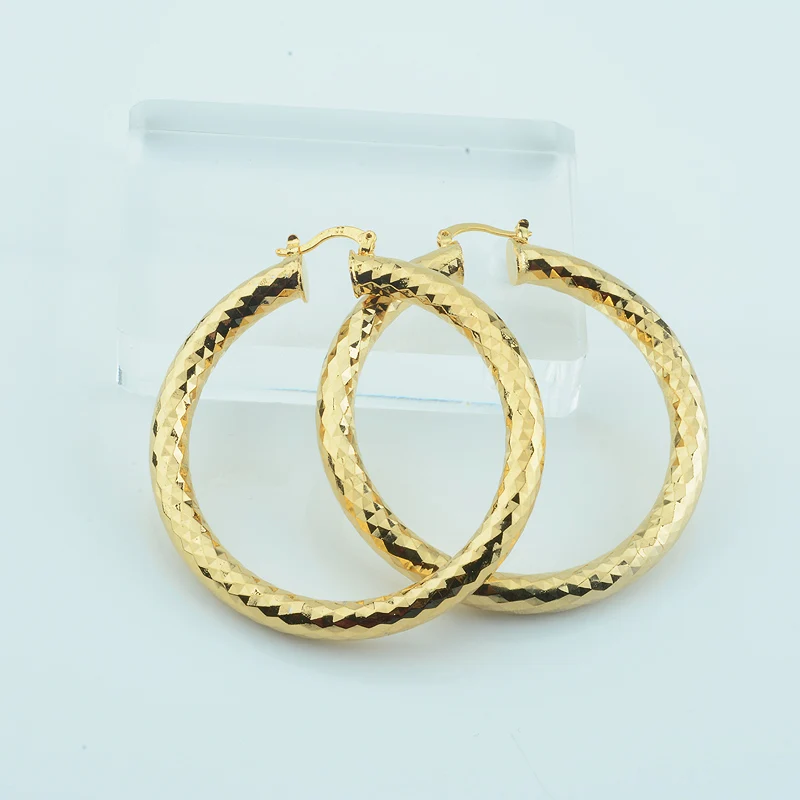 

5 Style Hoop Earrings Women Yellow Gold Color Round Big Small Earrings