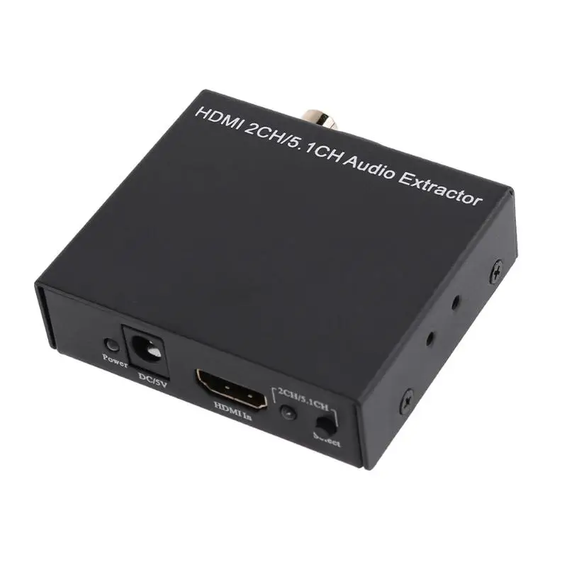 

HDMI Audio Extractor HDMI to HDMI and Optical TOSLINK SPDIF + 3.5mm Stereo Audio Extractor Converter HDMI Audio Splitter Adapter