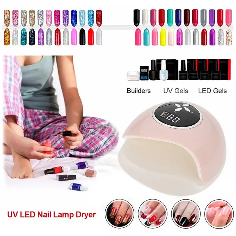 

60W UV LED Lamp Nail Dryer Gel Light Nails Curing Machine Auto Timer Phototherapy Machine Uv Nail Lamp Nails Art Tools